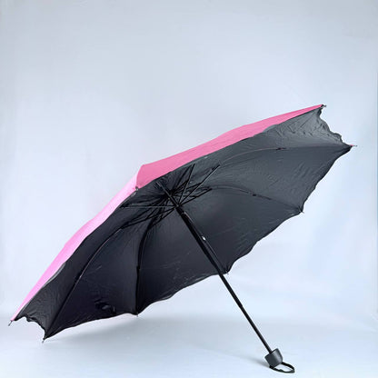 sombrilla de cartera mango negro