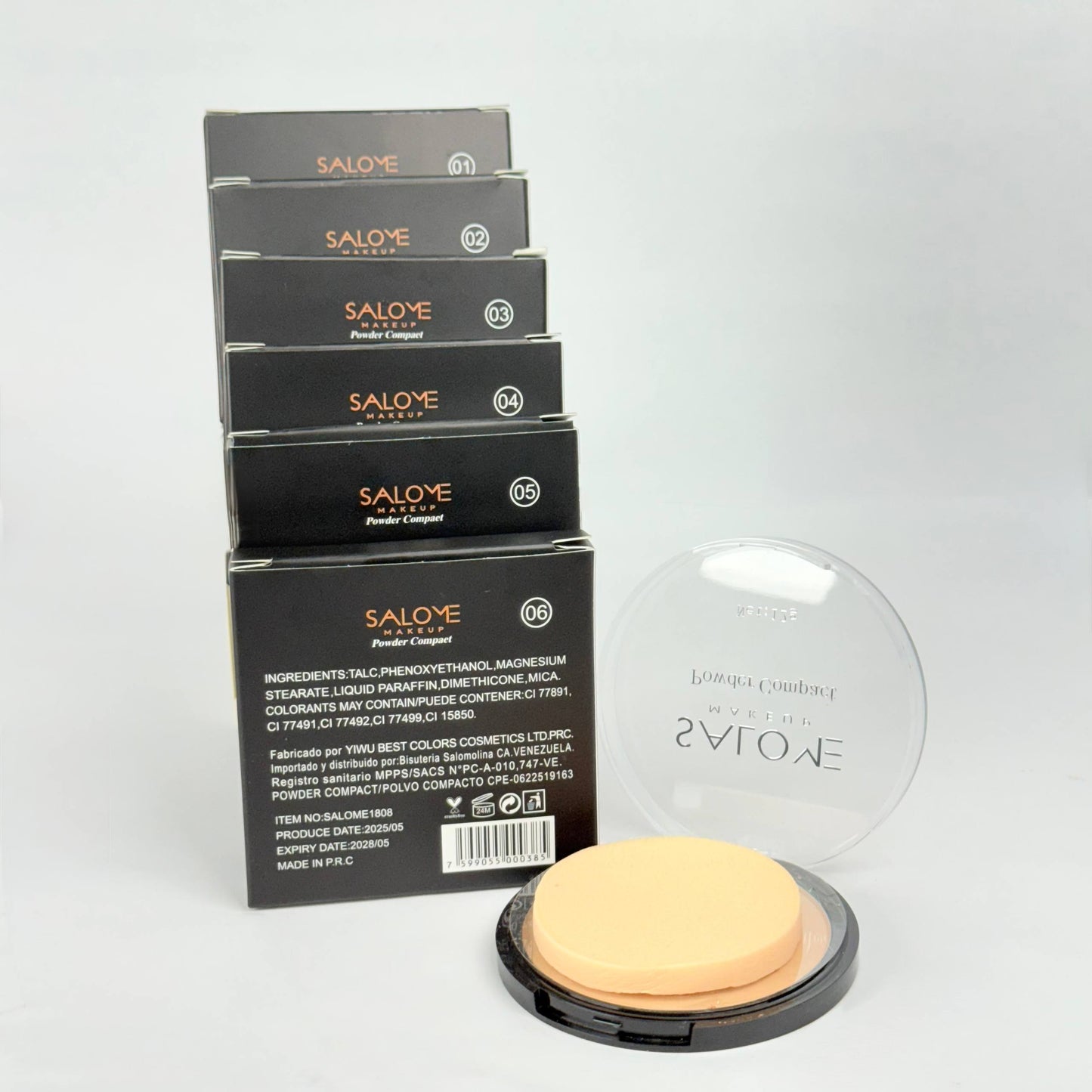 Polvo de acabado de lujo con fórmula de control de aceite salome