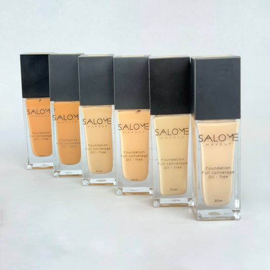 Base de maquillaje cobertura total sin aceite salome