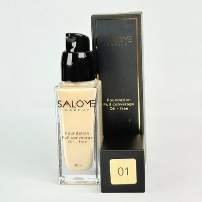 Base de maquillaje cobertura total sin aceite salome