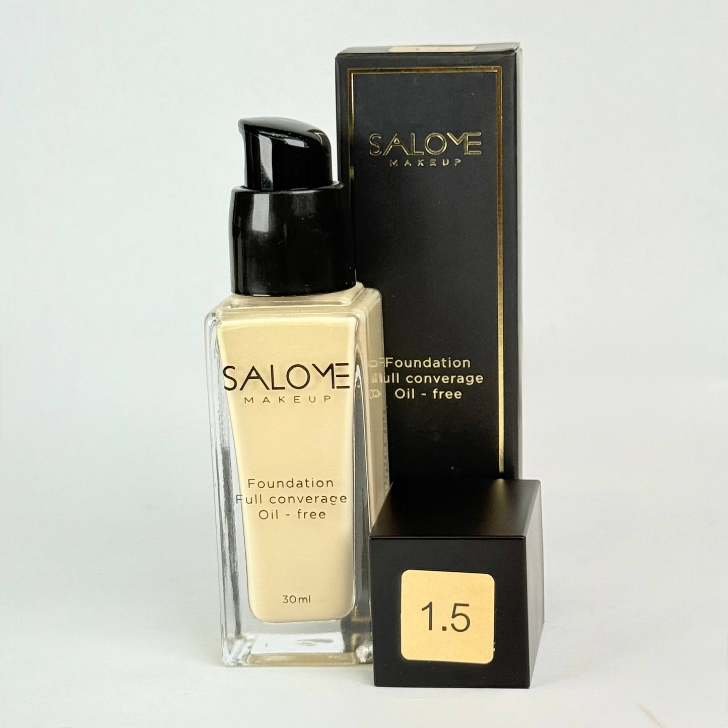 Base de maquillaje cobertura total sin aceite salome