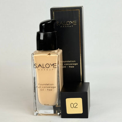 Base de maquillaje cobertura total sin aceite salome