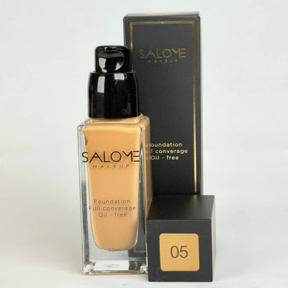 Base de maquillaje cobertura total sin aceite salome