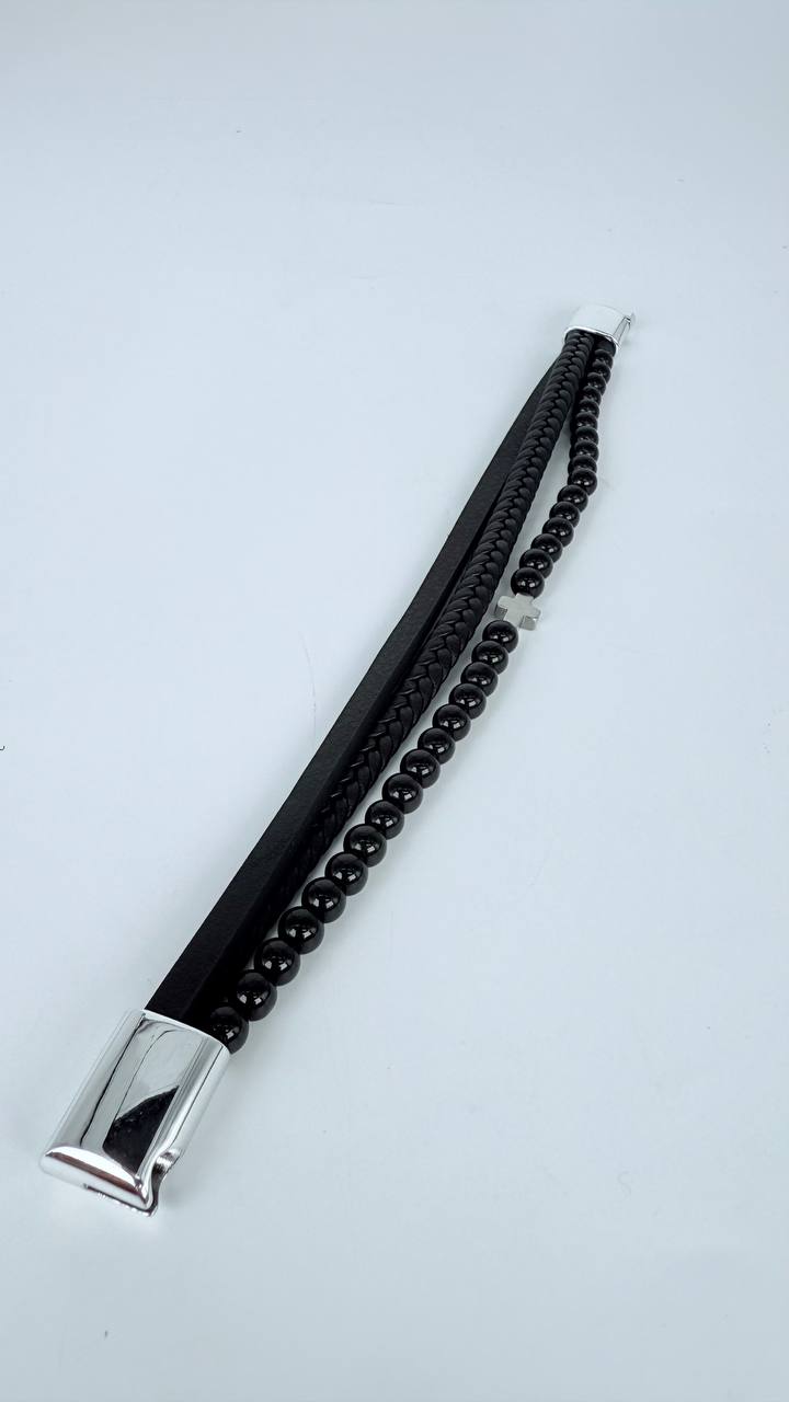 Pulsera triple de caballero