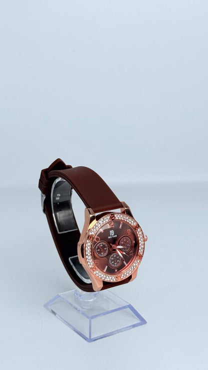 Reloj de dama de colores con piedreria