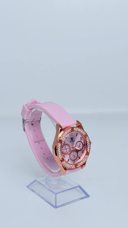 Reloj de dama de colores con piedreria