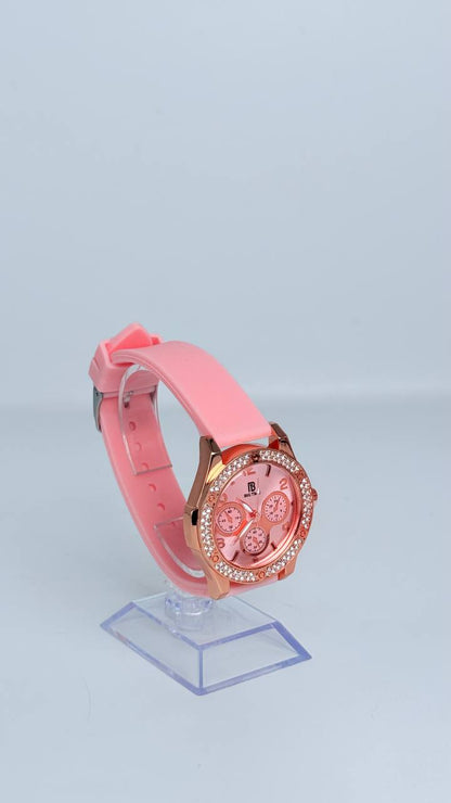 Reloj de dama de colores con piedreria