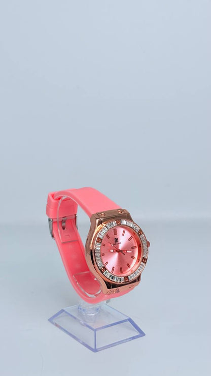 Reloj de dama de colores con piedreria